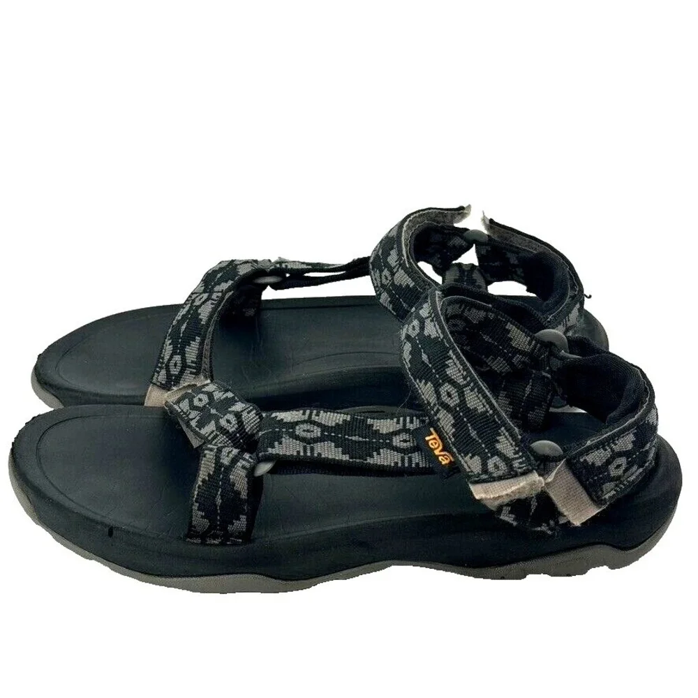 Teva Hurricane Sandals Kids 5 XLT 2 Sport Black Geometric Hook And Loop Outdoor